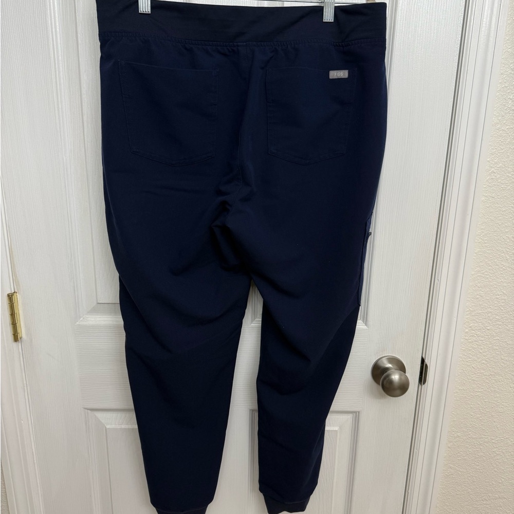 Women Navy Jogger Scrub Pants - Picture 2 of 3
